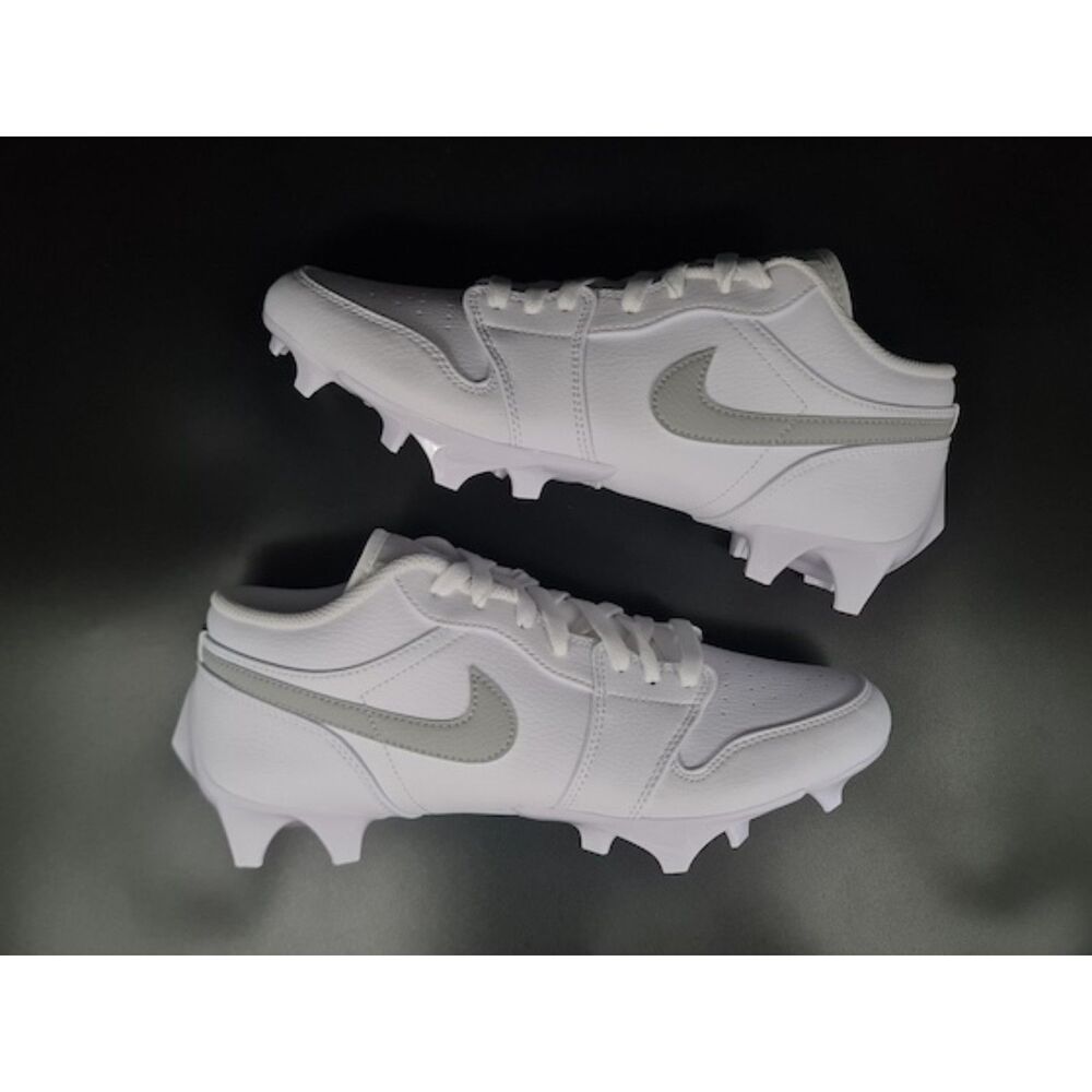 Jordan 1 Low TD Cleat White Grey Fog. SIZE 9 - FJ6245-101